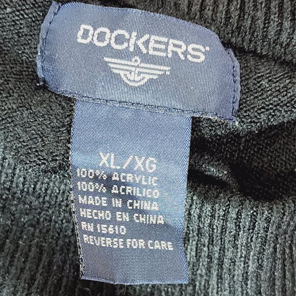Dockers Black Acrylic Long Sleeve Mock Neck Basic Soft Pullover Sweater Size XL - Picture 13 of 16